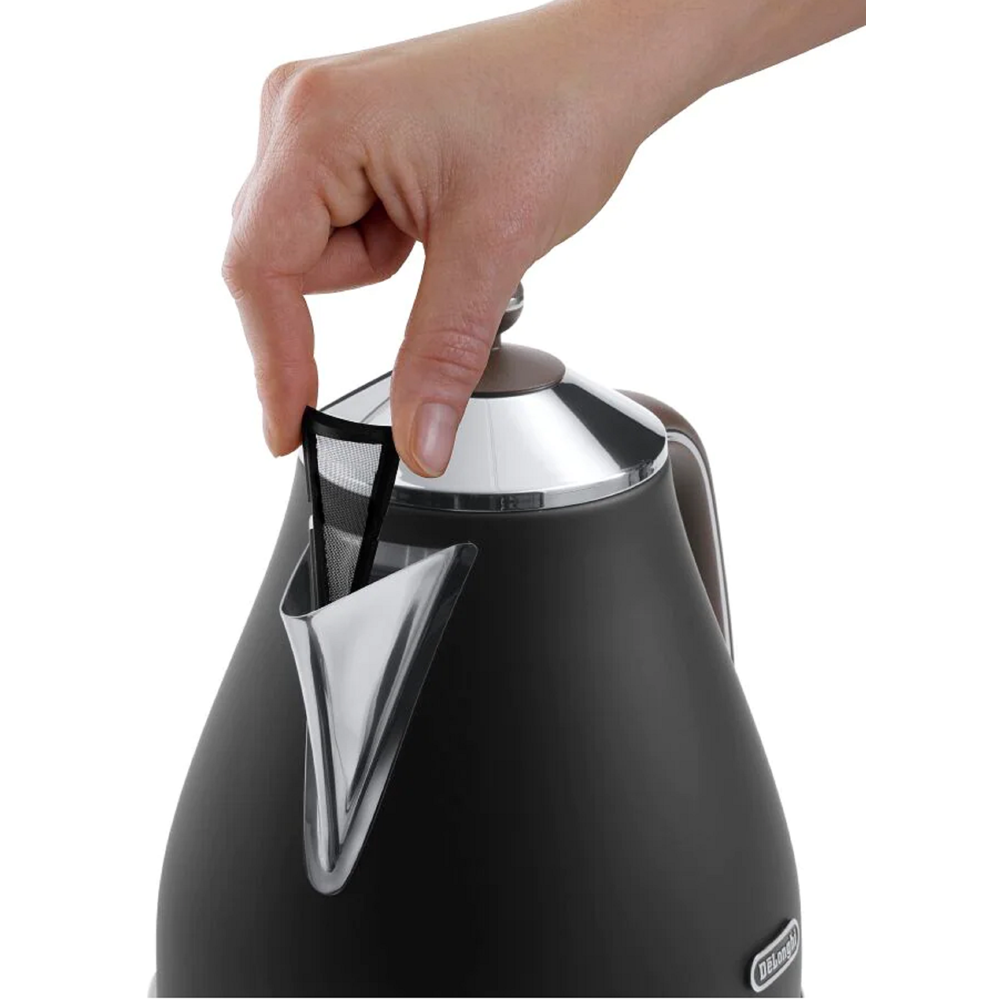 ელექტრო ჩაიდანი DeLonghi KBOV2001.BK Icona, 2000W, 1.7L, Electric Kettle, Black