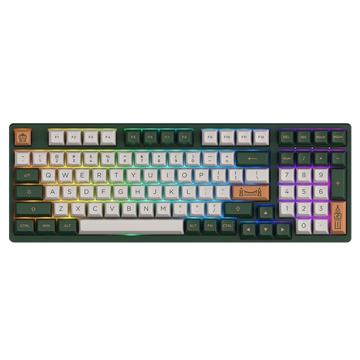 Akko 3098S London, CS Jelly Purple, Wired, RGB, USB Type-C, Keyboard, Green/White