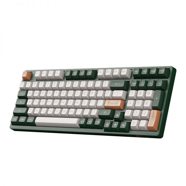 კლავიატურა Akko 3098S London, CS Silver, Wired, RGB, USB Type-C, Keyboard, Green/White