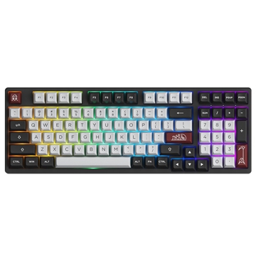 კლავიატურა Akko 3098S Dracula, CS Jelly Pink, Wired, RGB, USB Type-C, Keyboard, Black/White