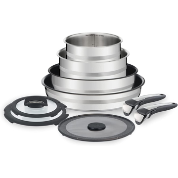 ტაფების ნაკრები Tefal L9569132, 9in1, Pan Set, Silver