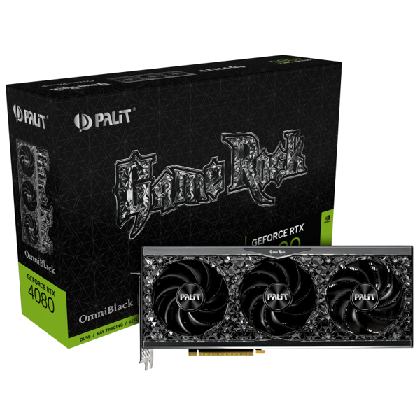 ვიდეო დაფა Palit NED4080019T2-1030Q, GeForce RTX 4080, 16GB, 256 Bit, HDMI, DP, Black