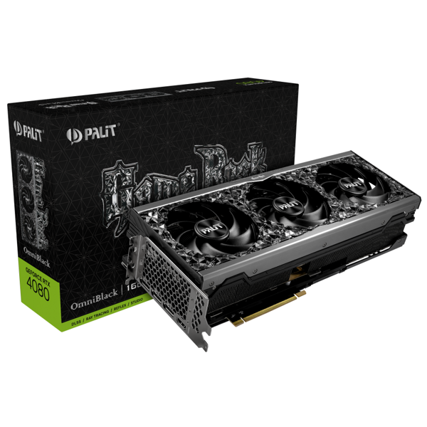 ვიდეო დაფა Palit NED4080019T2-1030Q, GeForce RTX 4080, 16GB, 256 Bit, HDMI, DP, Black