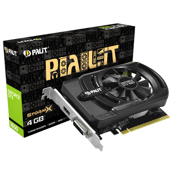 ვიდეო დაფა Palit NE51650006G1-1170, GeForce GTX 1650, 4GB, 128Bit, HDMI, DVI-D, Black