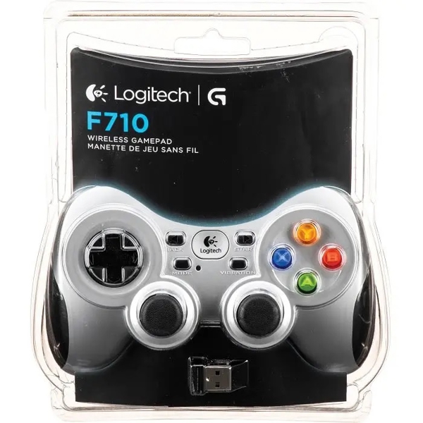 ჯოისტიკი Logitech L940-000145 Gamepad F710, Gaming Controller, USB/2.4GHz , Black/Silver