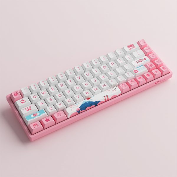 კლავიატურა akko 3068B PlusTokyo R2, CS Jelly Pink, Wireless, RGB, Bluetooth, USB Type C, Keyboard, Pink/White