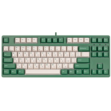 Akko 3087 Matcha Red Bean, Cherry MX Silent Red, Wired, USB, Gaming Keyboard, Green/White