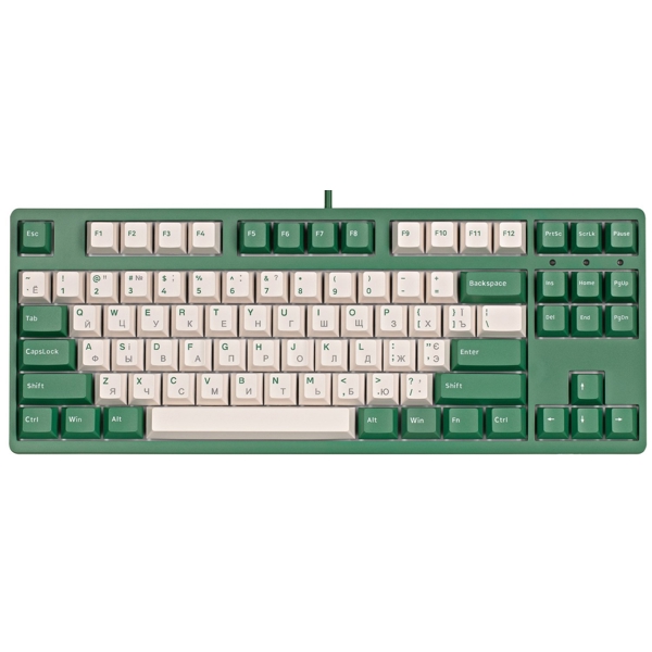 კლავიატურა Akko 3087 Matcha Red Bean, Cherry MX Silent Red, Wired, USB, Gaming Keyboard, Green/White