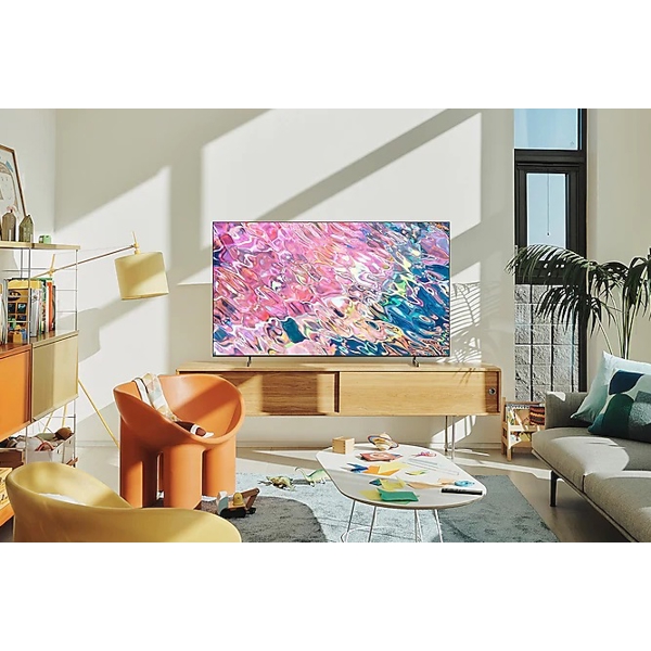 ტელევიზორი Samsung QE85Q60BAUXXH, 85", 4K QLED, Smart TV, HDMI, USB, BT, RJ45, Silver