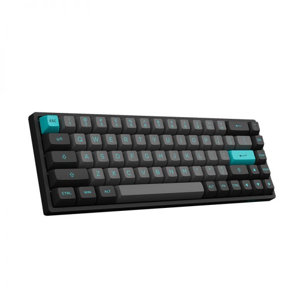 კლავიატურა Akko 3068B Plus Black&Cyan, CS Jelly Pink, Wireless, RGB, Bluetooth, USB Type C, Keyboard, Black