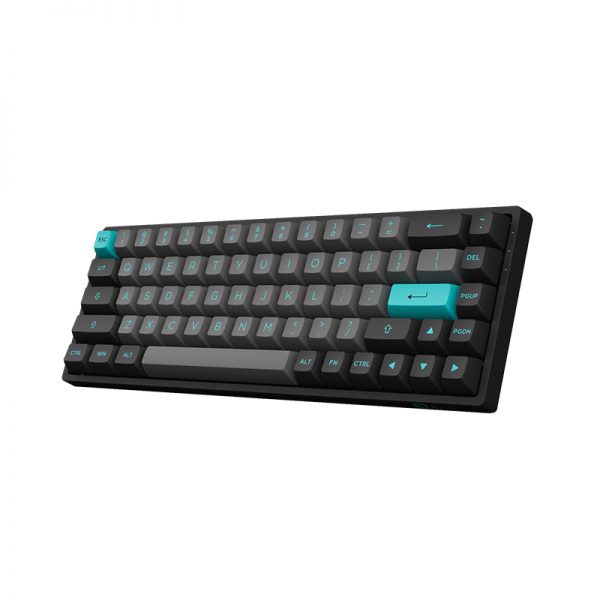 კლავიატურა Akko 3068B Plus Black&Cyan, CS Jelly Purple, Wireless, RGB, Bluetooth, USB Type C, Keyboard, Black