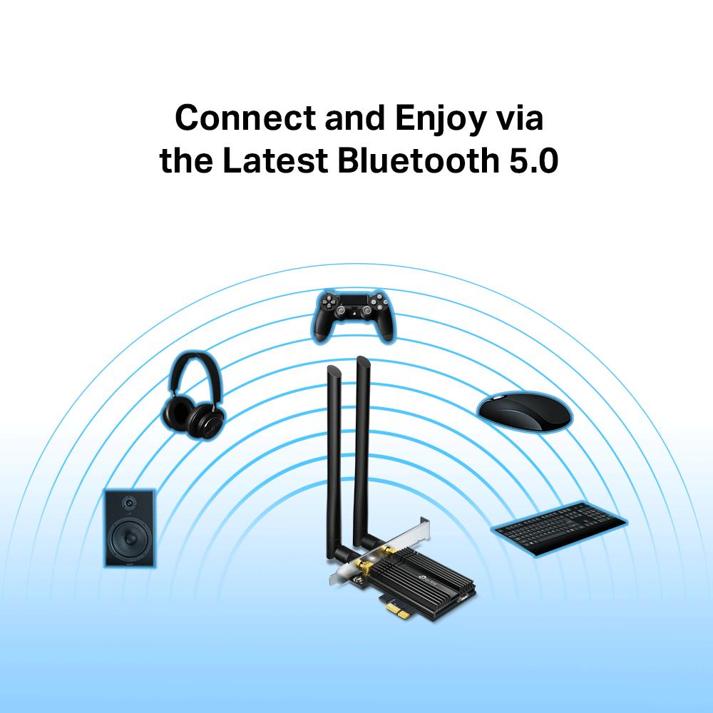 Wifi ადაპტერი TP-Link Archer TX50E AX3000, Network Adapter, Black
