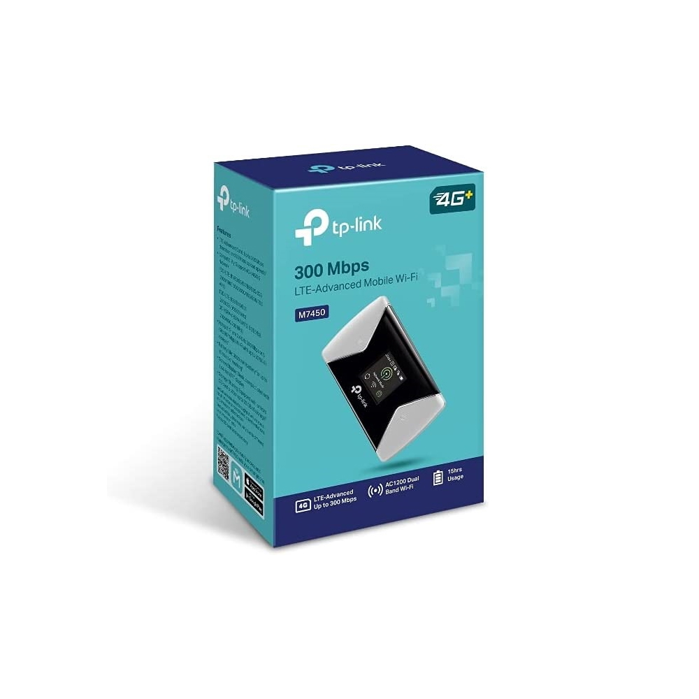 TP-Link M7450, 300 Mbps, LTE-Advanced Mobile WiFi, Black/Grey