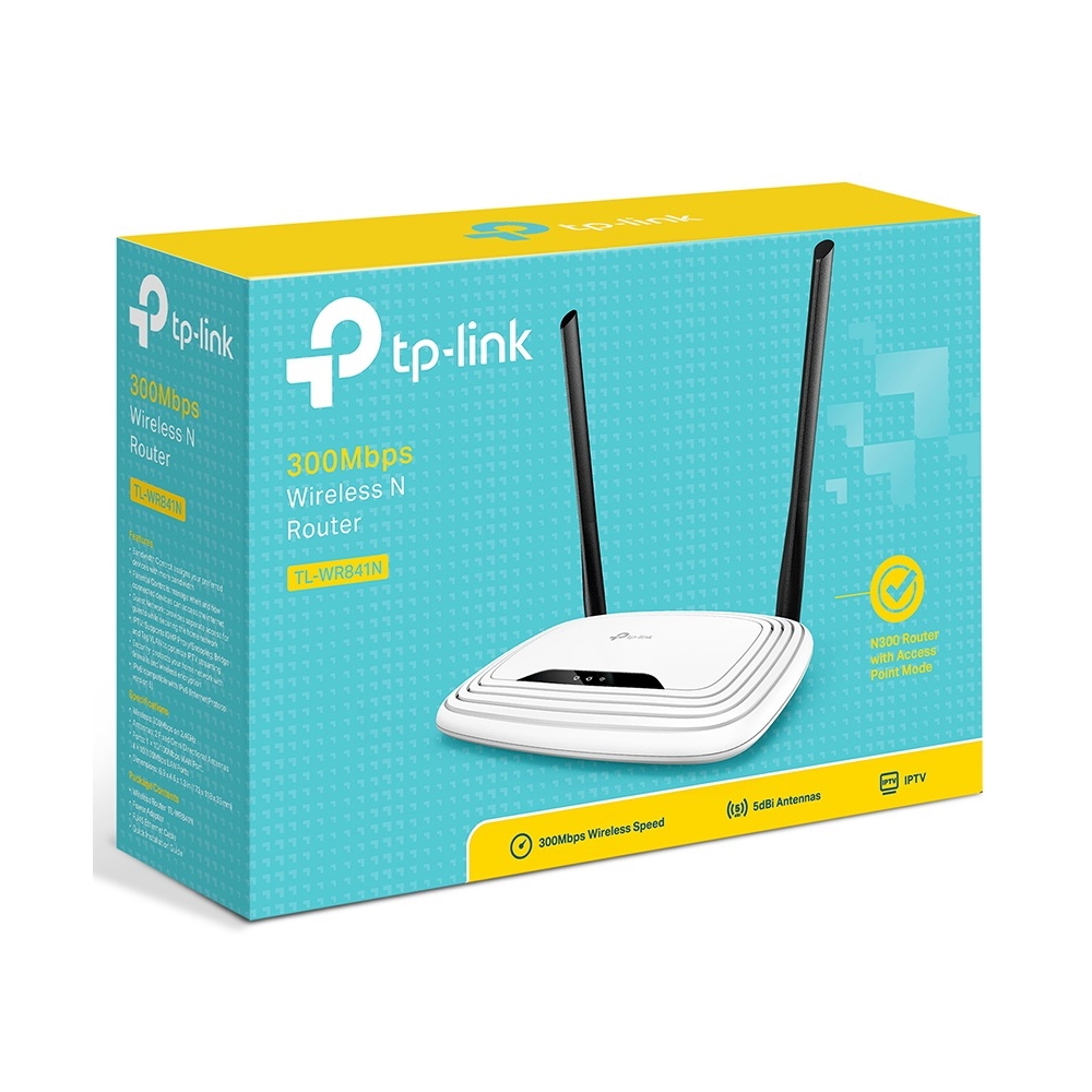 როუტერი TP-Link TL-WR841N, 300 Mbps, Router, White