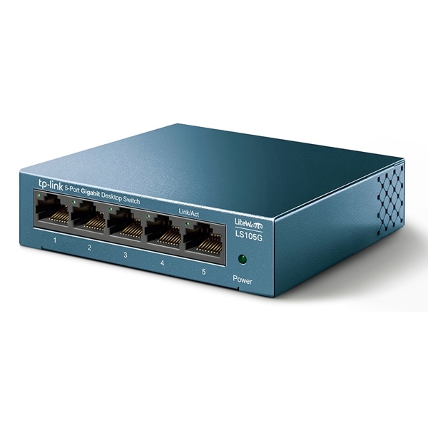 სვიჩი TP-Link LS105G, 5-Port Gigabit, Switch, Blue