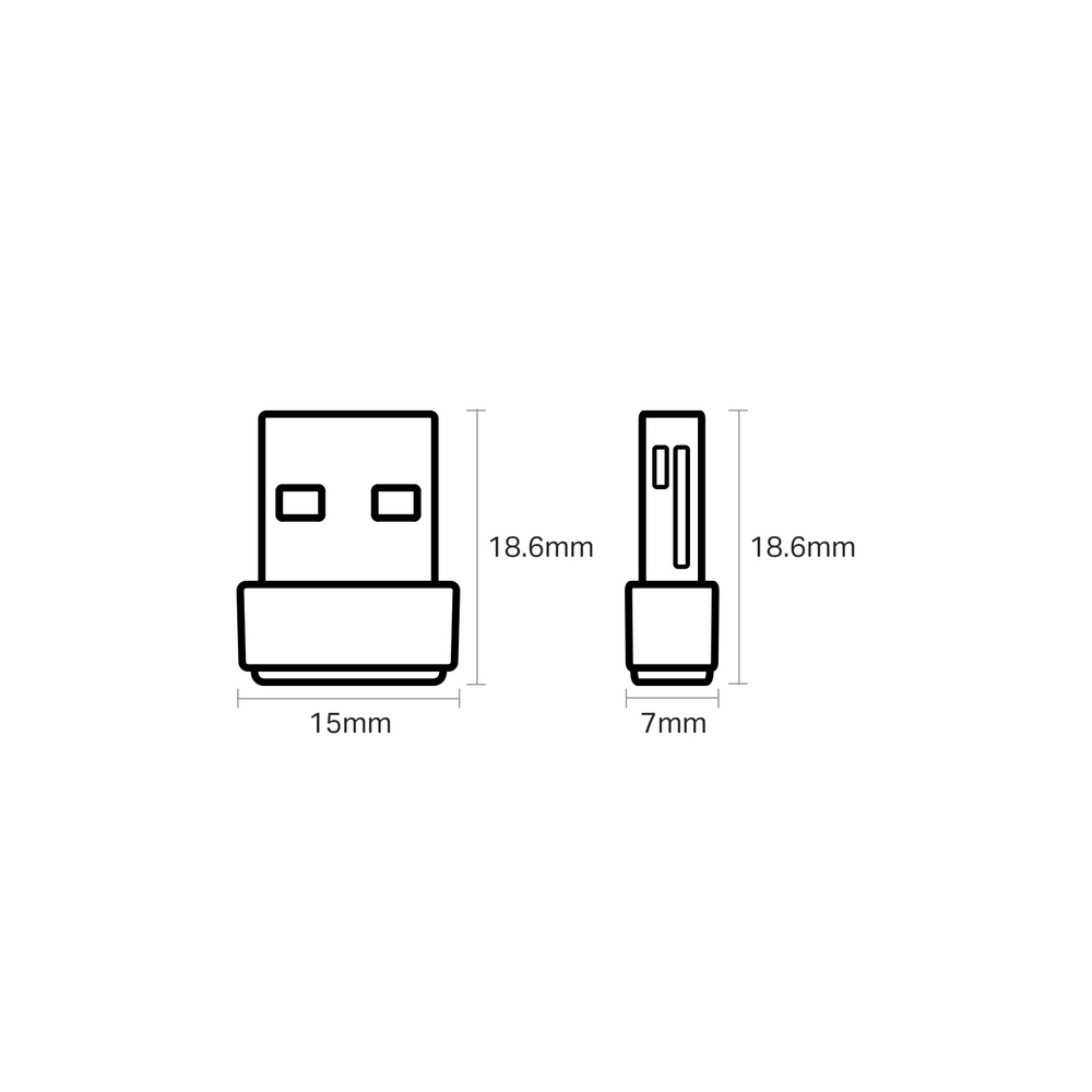 USB ადაპტერი TP-Link Archer T2U Nano AC600 Nano Wireless USB Adapter Black