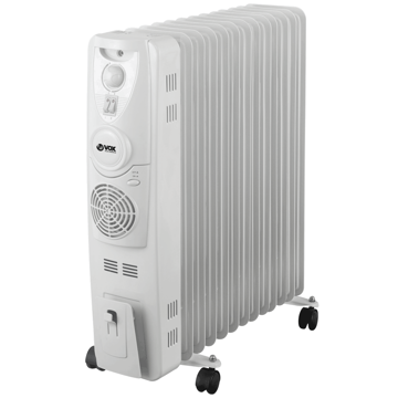 ზეთის რადიატორი Vox OH6113, 2500W, 30 m², Oil Radiator, White