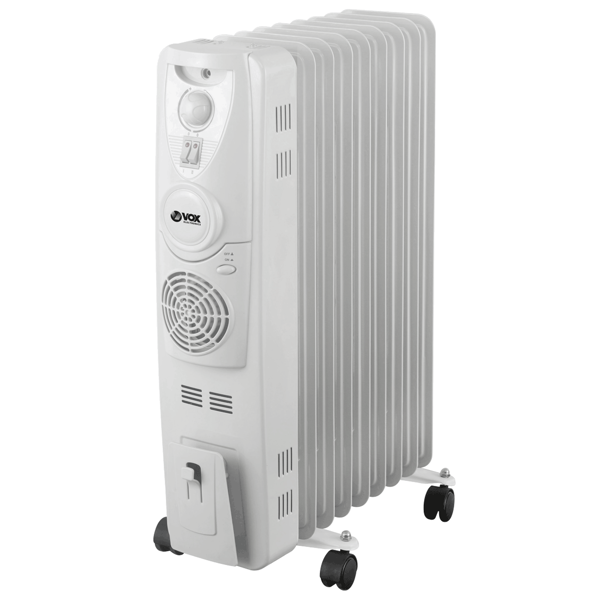 ზეთის რადიატორი Vox OH6109, 2500W, 20 m², Oil Radiator, White