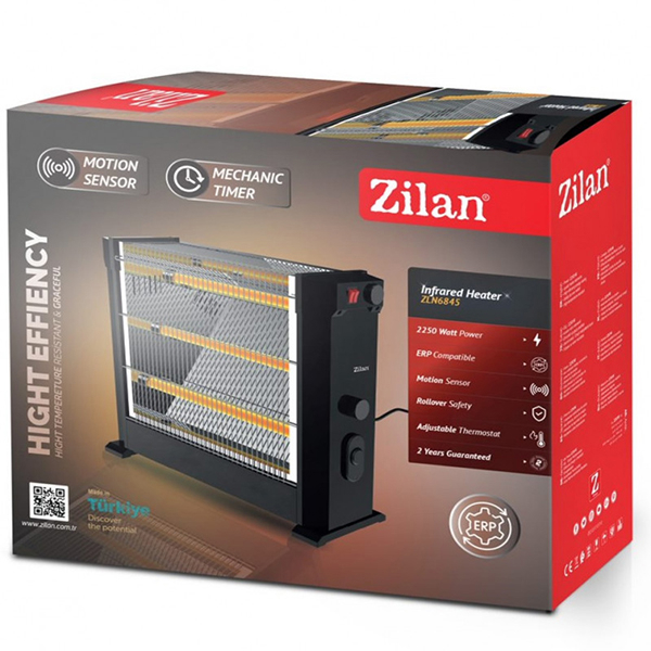 ელექტრო გამათბობელი Zilan ZLN6845, 2250W, 18-25m², Electric Heater, Black