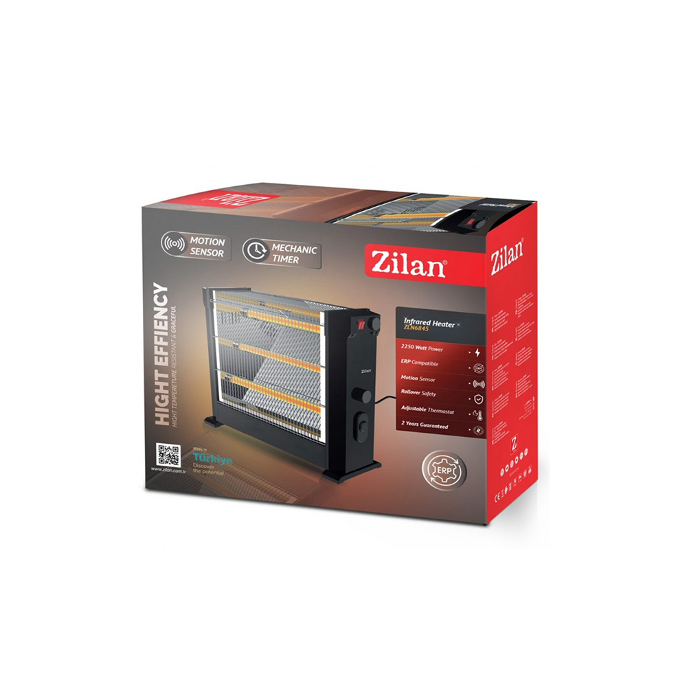 ელექტრო გამათბობელი Zilan ZLN6845, 2250W, 18-25m², Electric Heater, Black