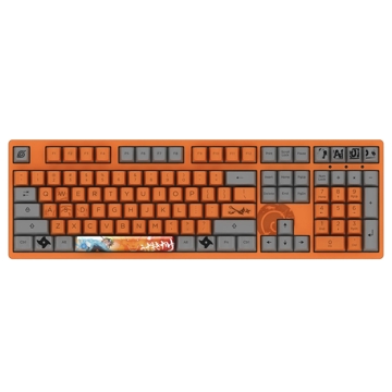 Akko 3108 V2 Naruto, V2 Pink, Wired, USB Type-C, Gaming Keyboard, Orange