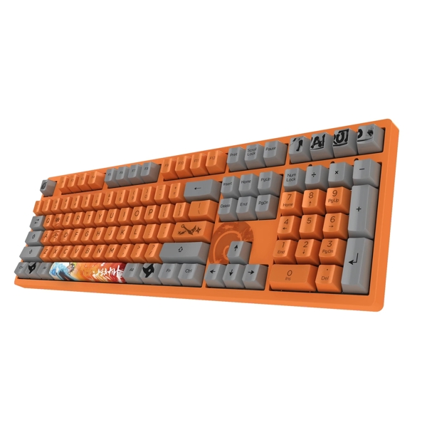 კლავიატურა Akko 3108 V2 Naruto, V2 Orange, Wired, USB Type-C, Gaming Keyboard, Orange