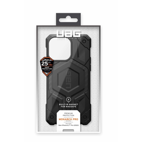 UAG 114031114242 Monarch Pro, iPhone 14 Pro Max, Cover, Black/Carbon