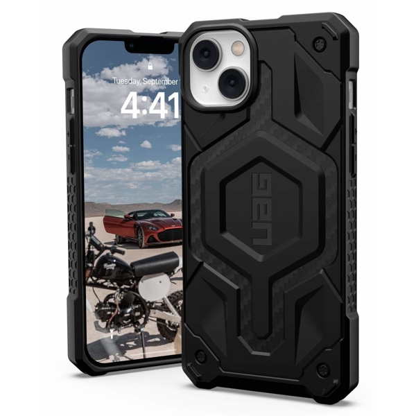 მობილურის ქეისი UAG 114029114242 Monarch Pro, iPhone 14 Plus, Cover, Black/Carbon