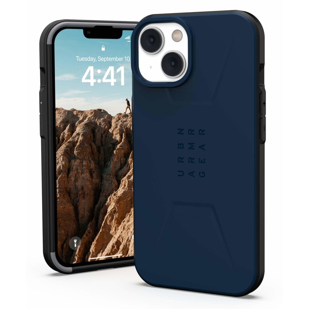 მობილურის ქეისი UAG 114036115555 Civilian, iPhone 14, Cover, Blue