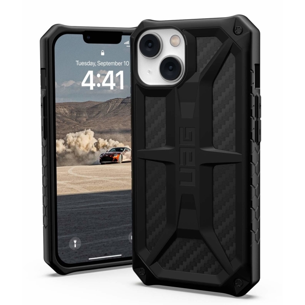 მობილურის ქეისი UAG 114032114242 Monarch, iPhone 14, Cover, Black/Carbon