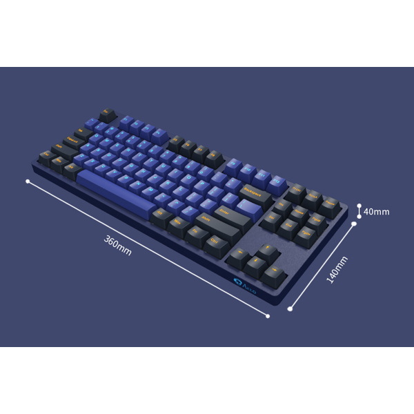 კლავიატურა Akko 3087 V2 DS Horizon, V2 Pink, Wired, USB Type-C, Keyboard, Blue