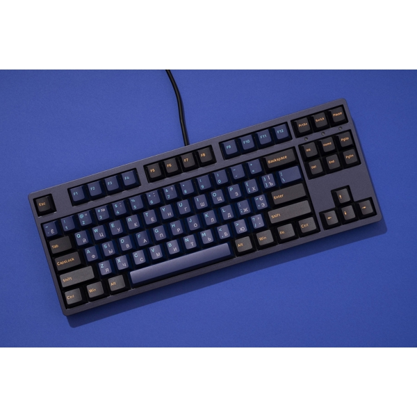 კლავიატურა akko 3087 V2 DS Horizon, CS Radiant Red, Wired, USB, Gaming Keyboard, Blue