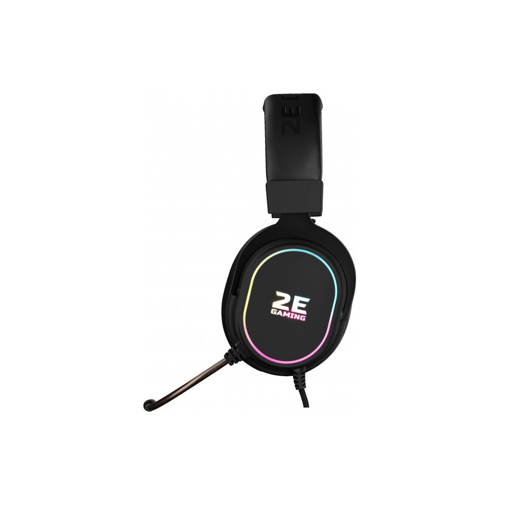 ყურსასამენი 2E 2E-HG350BK-7.1, Gaming Headset, Wired, RGB, 3.5mm, USB, USB Type-С, Black