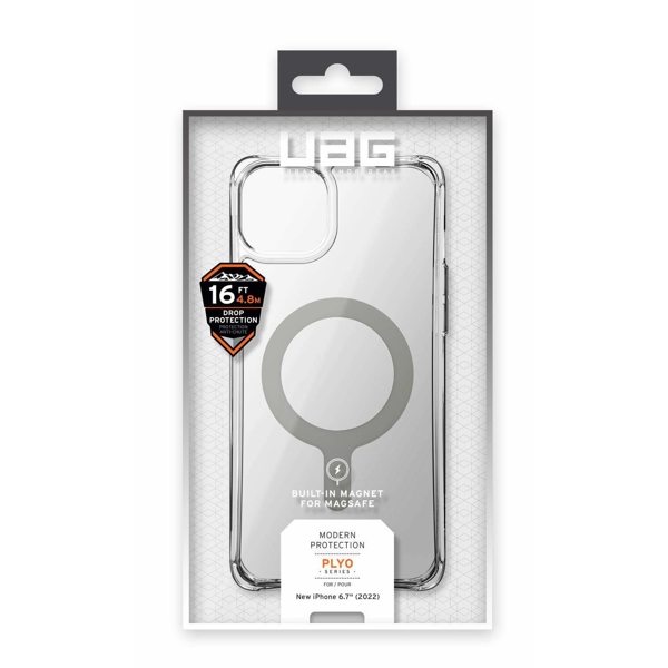 მობილურის ქეისი UAG 114069114343 Plyo, iPhone 14 Plus, Cover, Transparent