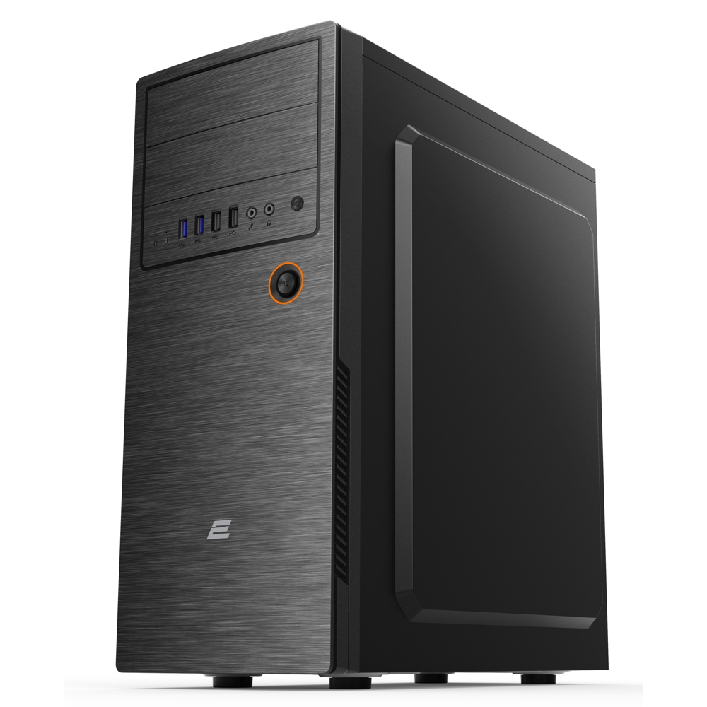 2E 2E-E1802 Computer Case, MidT, ATX, Mini-ITX, Micro-ATX, 2xUSB 2.0, 2xUSB 3.0, Black