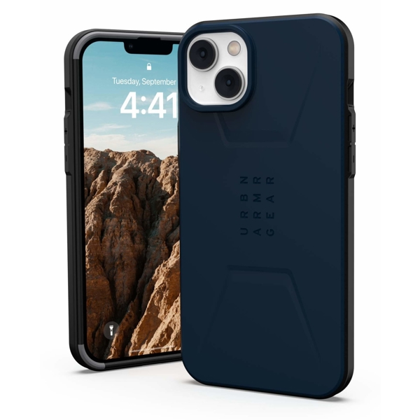 მობილურის ქეისი UAG 114037115555 Civilian, iPhone 14 Plus, Cover, Blue