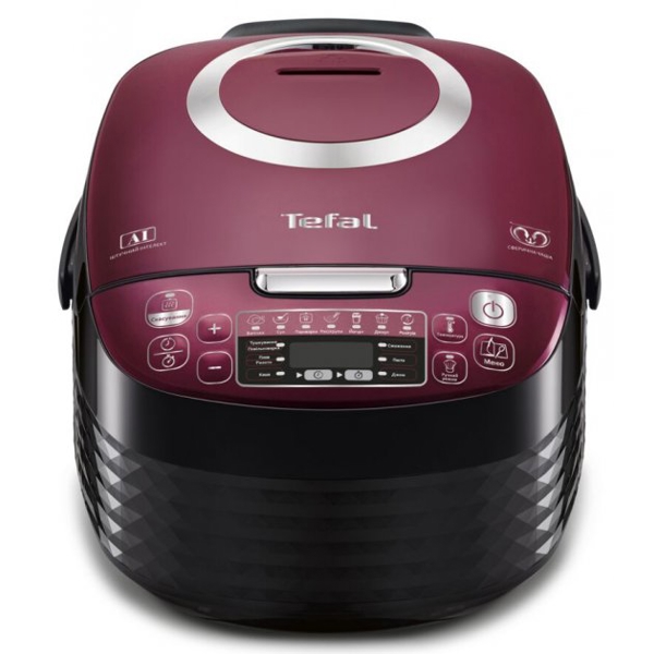 მულტსახარში Tefal RK740532, 750W, 4L, Electric Glass Steamer, Black/Bordo