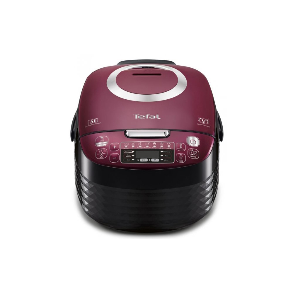 მულტსახარში Tefal RK740532, 750W, 4L, Electric Glass Steamer, Black/Bordo