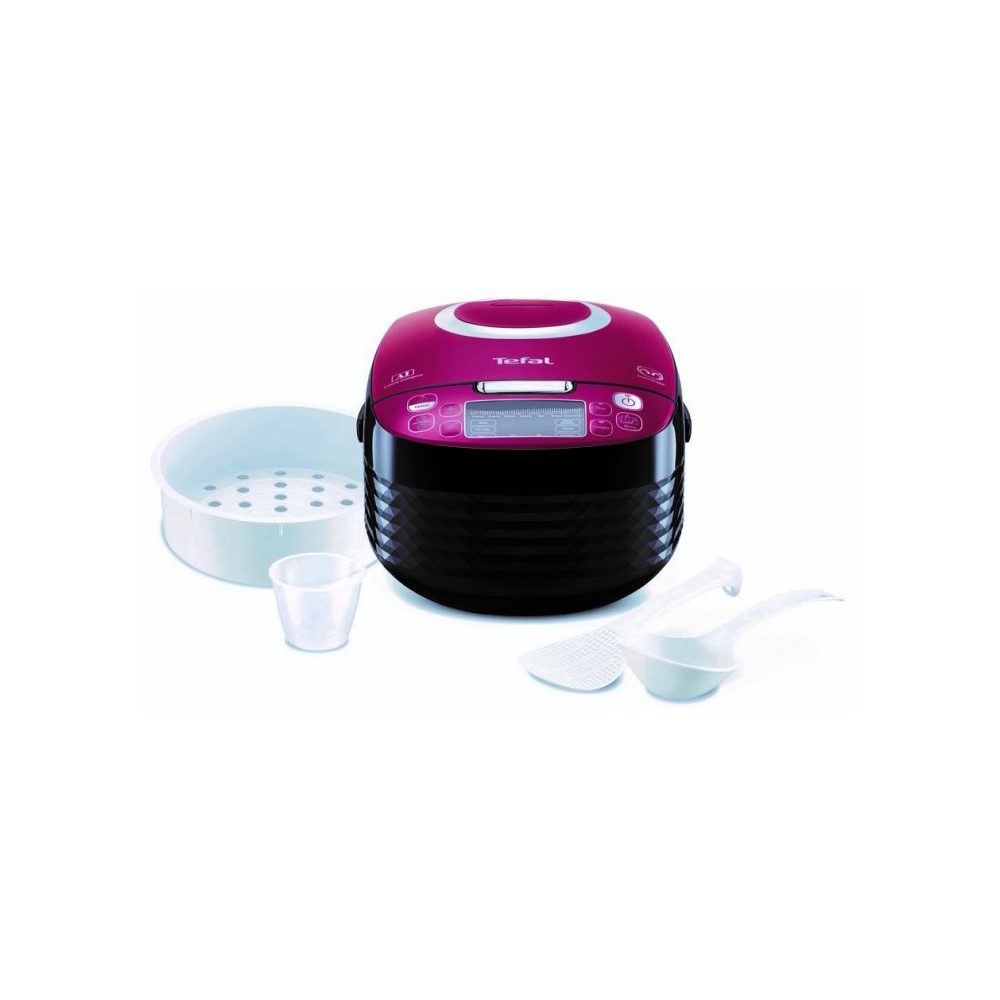 მულტსახარში Tefal RK740532, 750W, 4L, Electric Glass Steamer, Black/Bordo