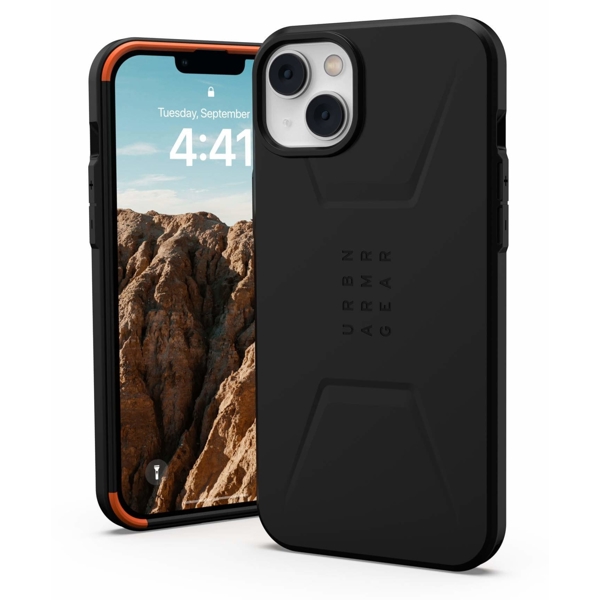 მობილურის ქეისი UAG 114037114040 Civilian, iPhone 14 Plus, Cover, Black