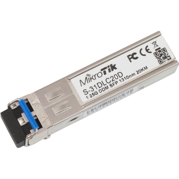 SFP მოდული MikroTik S-31DLC20D, Transceiver, Silver