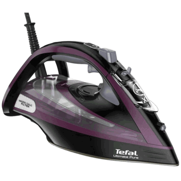 ორთქლის უთო Tefal FV9835E0, 3000W, 350ML, Steam Iron, Black/Purple