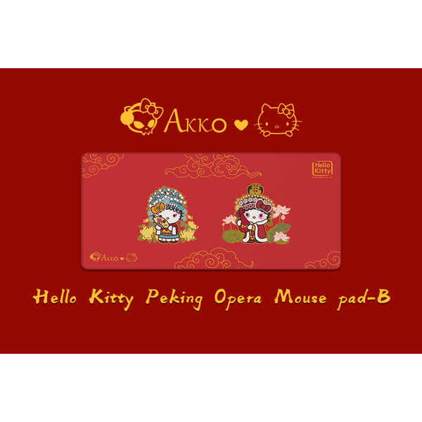 Akko 6925758615419 Hellokitty Peking Opera, Mouse Pad, XXL, Red