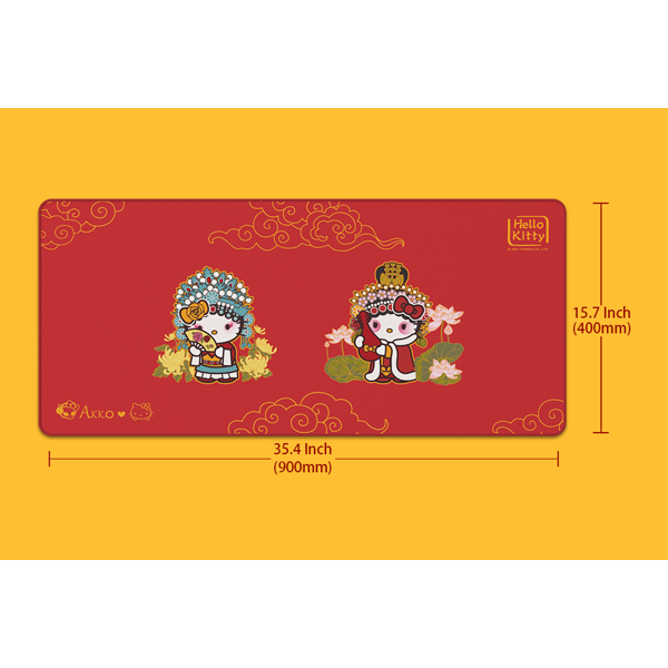 Akko 6925758615419 Hellokitty Peking Opera, Mouse Pad, XXL, Red