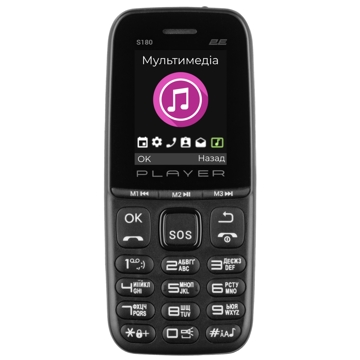 მობილური ტელეფონი 2E S180 2021, 32MB, Dual Sim, Black