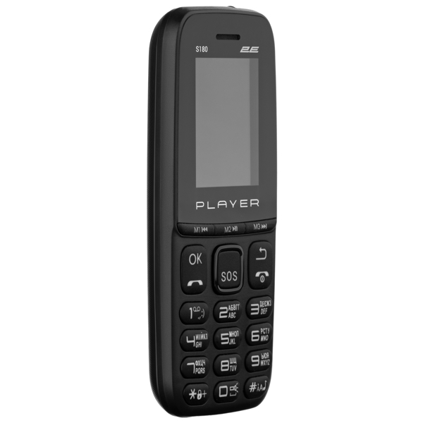 მობილური ტელეფონი 2E S180 2021, 32MB, Dual Sim, Black