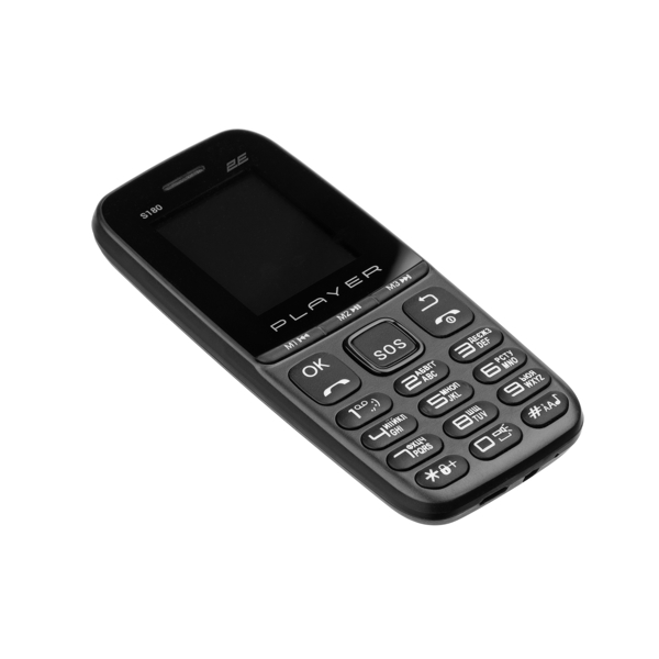 მობილური ტელეფონი 2E S180 2021, 32MB, Dual Sim, Black