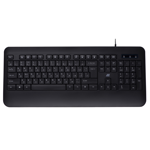 კლავიატურა 2E 2E-KS109UB, Wired, USB, Keyboard, Black