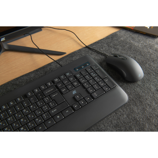 კლავიატურა 2E 2E-KS109UB, Wired, USB, Keyboard, Black