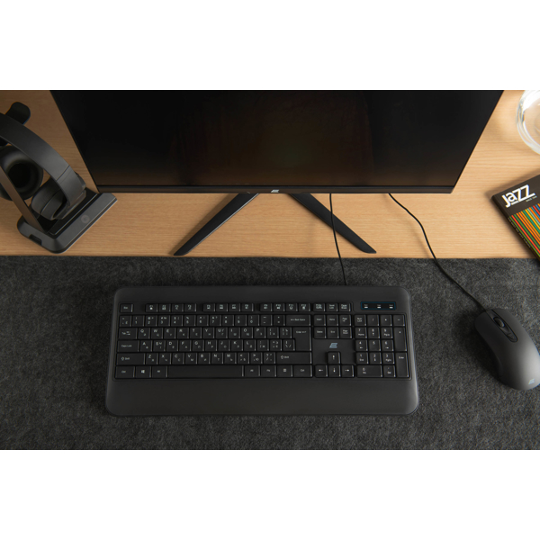 კლავიატურა 2E 2E-KS109UB, Wired, USB, Keyboard, Black